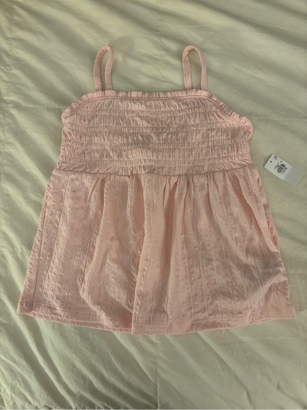 Old Navy Light Pink Smocked Tank Top